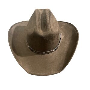 The Old Beristain Hats Brown Faux Suede Cowboy Hat